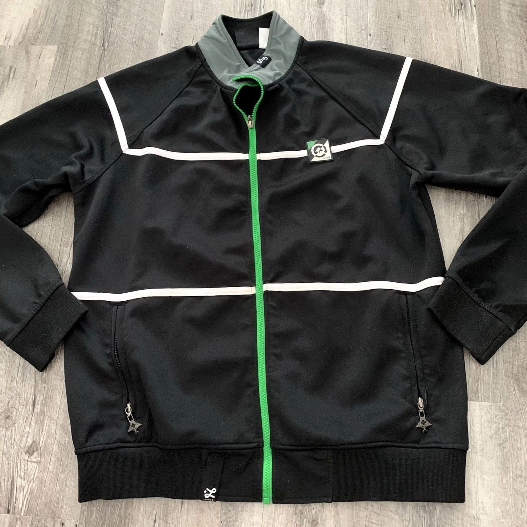 Vintage LRG Track Jacket Mens Large Black Hip Hop Y2K Streetwear Size US L / EU 52-54 / 3 - 7 Thumbnail