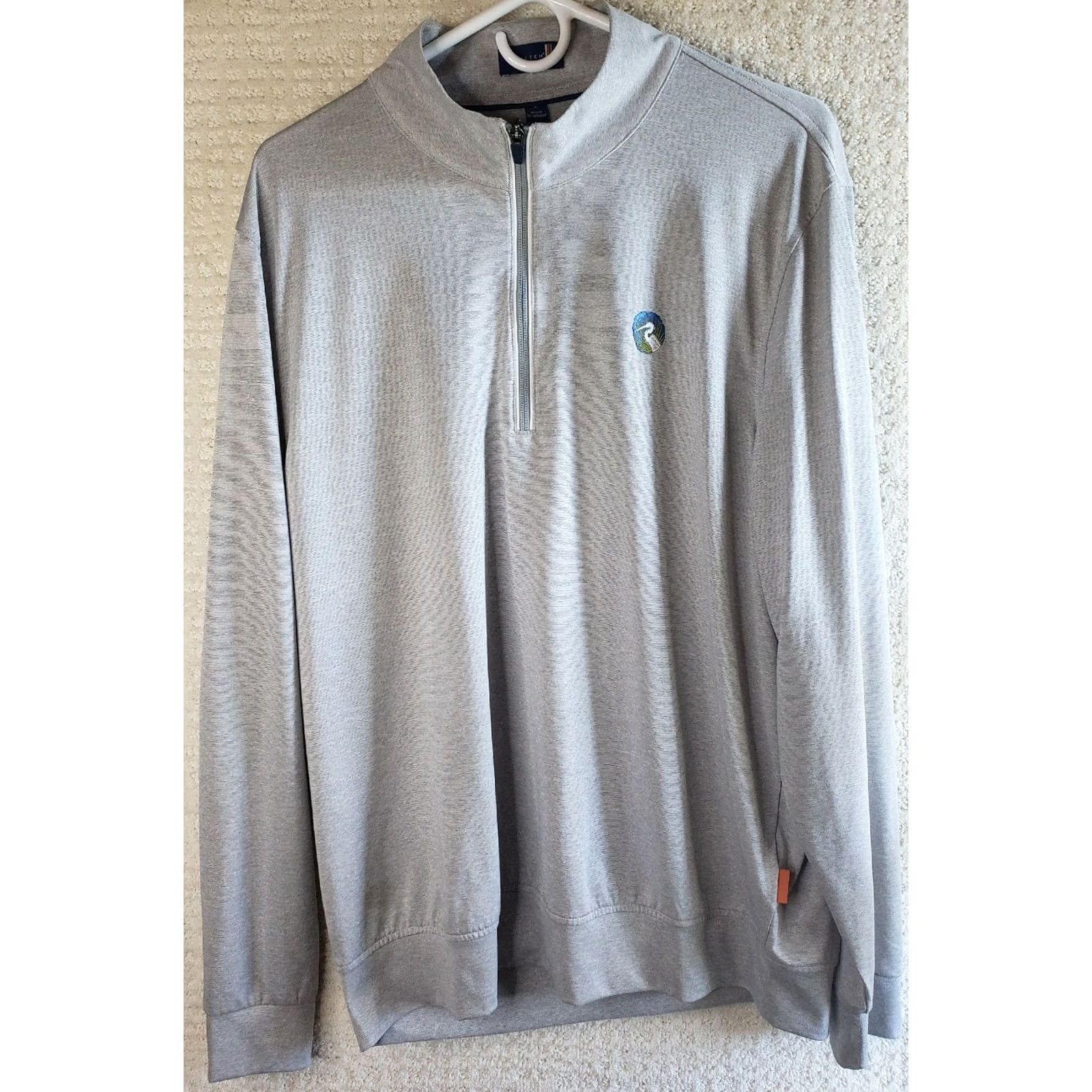 Vintage STITCH Golf 1/4 Zip Pullover Activewear Sweater Grey Men's Large Spring Island Golf Sports Size US L / EU 52-54 / 3 - 2 Thumbnail