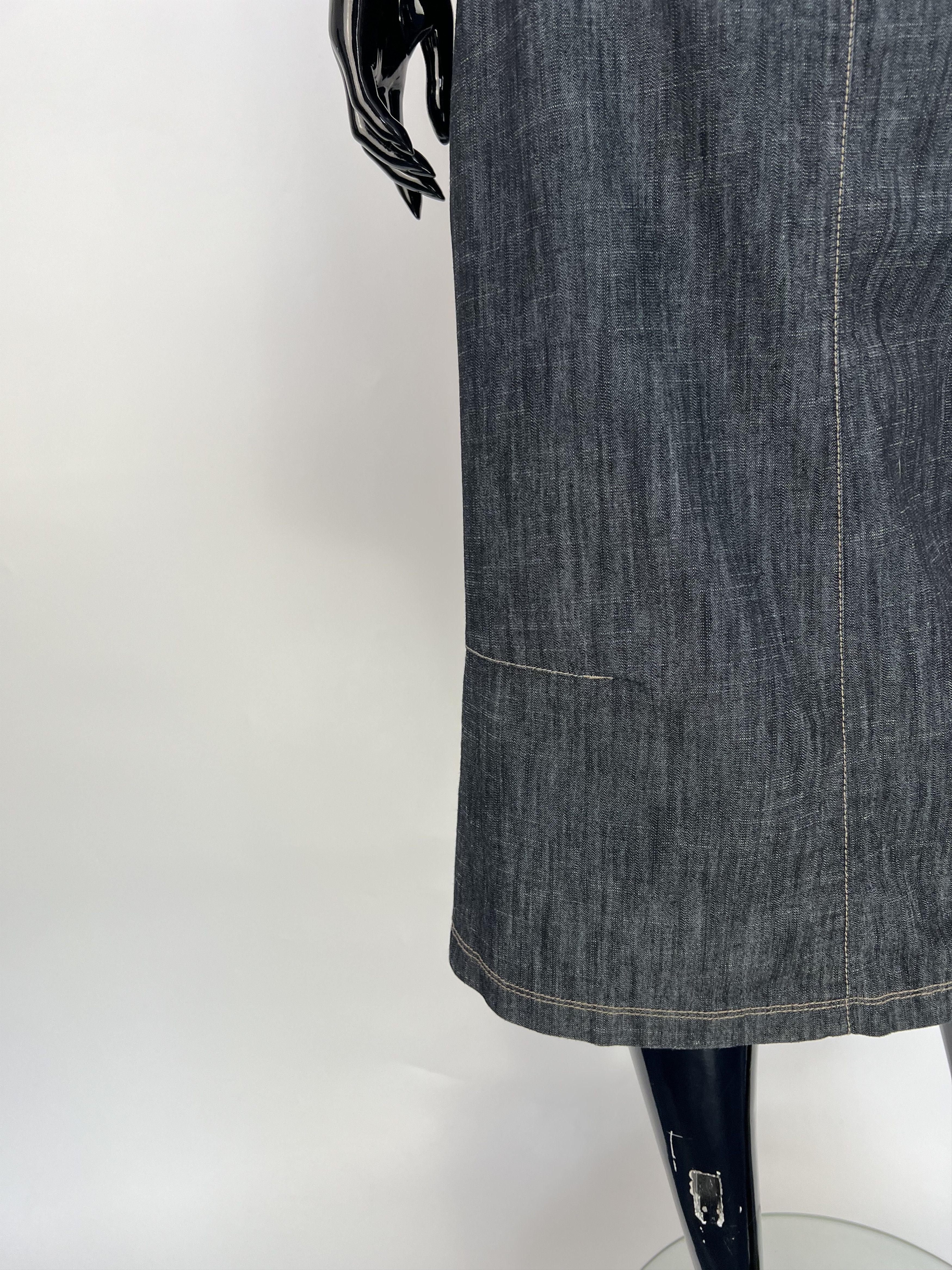 Marithe + Francois Girbaud Marithe Francois Girbaud Rare Denim Midi Skirt Sz IT42 US27 Size 28" / US 6 / IT 42 - 9 Thumbnail