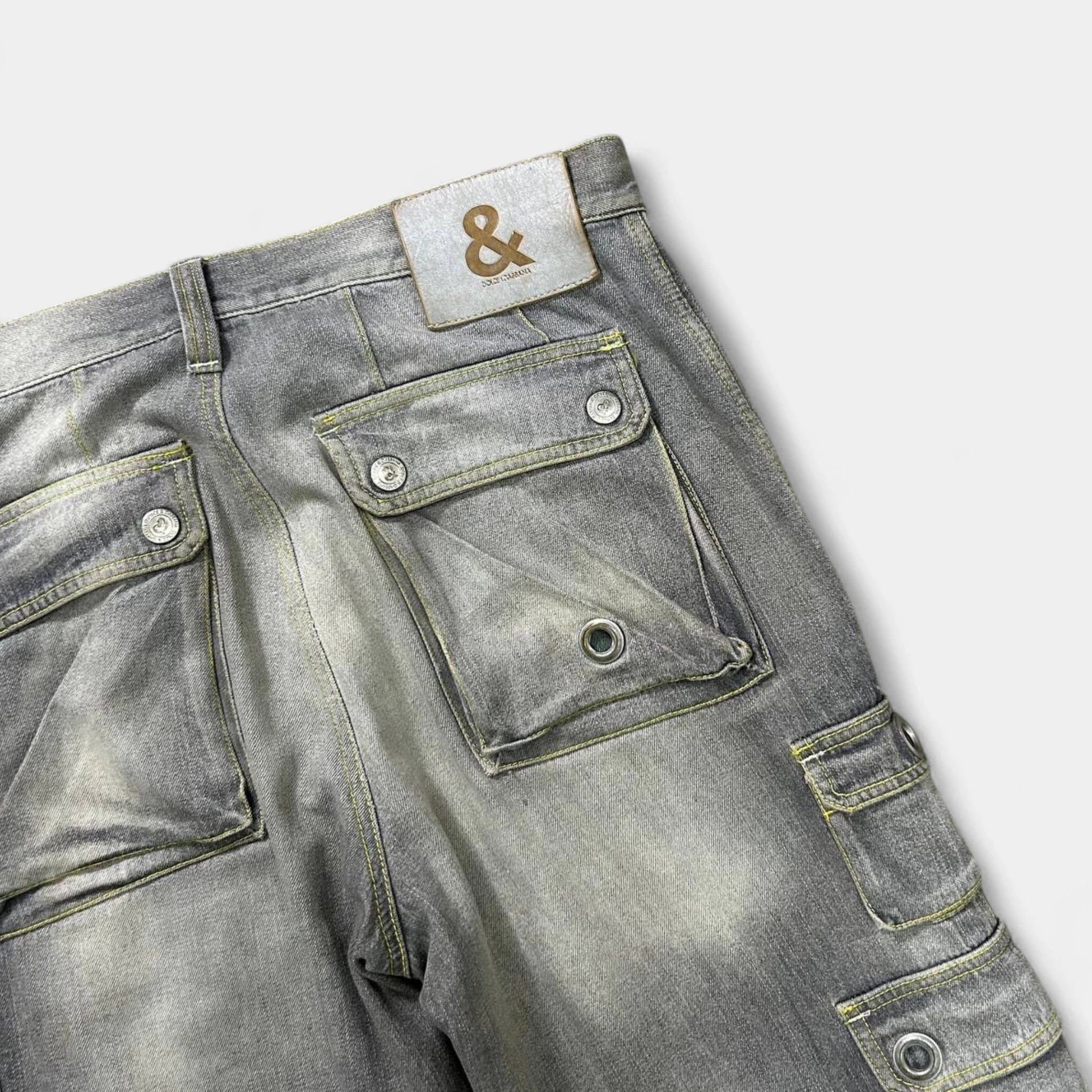 Dolce & Gabbana Dolce & Gabbana Grey Washed Cargo Pants Size US 30 / EU 46 - 6 Thumbnail