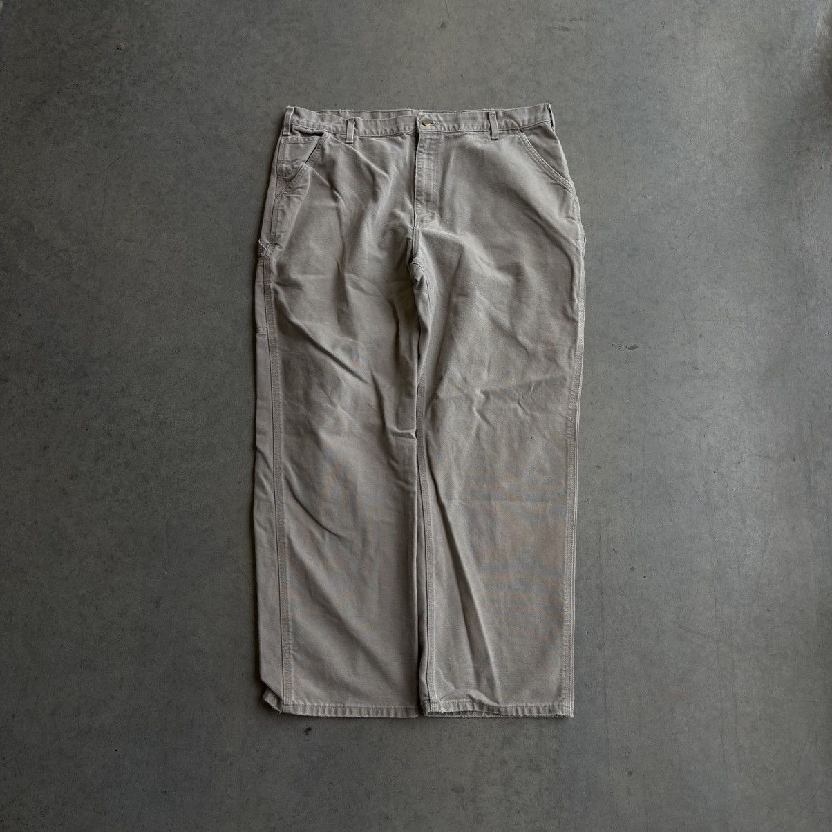 Carhartt × Vintage Vintage 40x30 Carhartt Carpenter Pants Beige Workwear Baggy Size US 40 / EU 56 - 5 Thumbnail