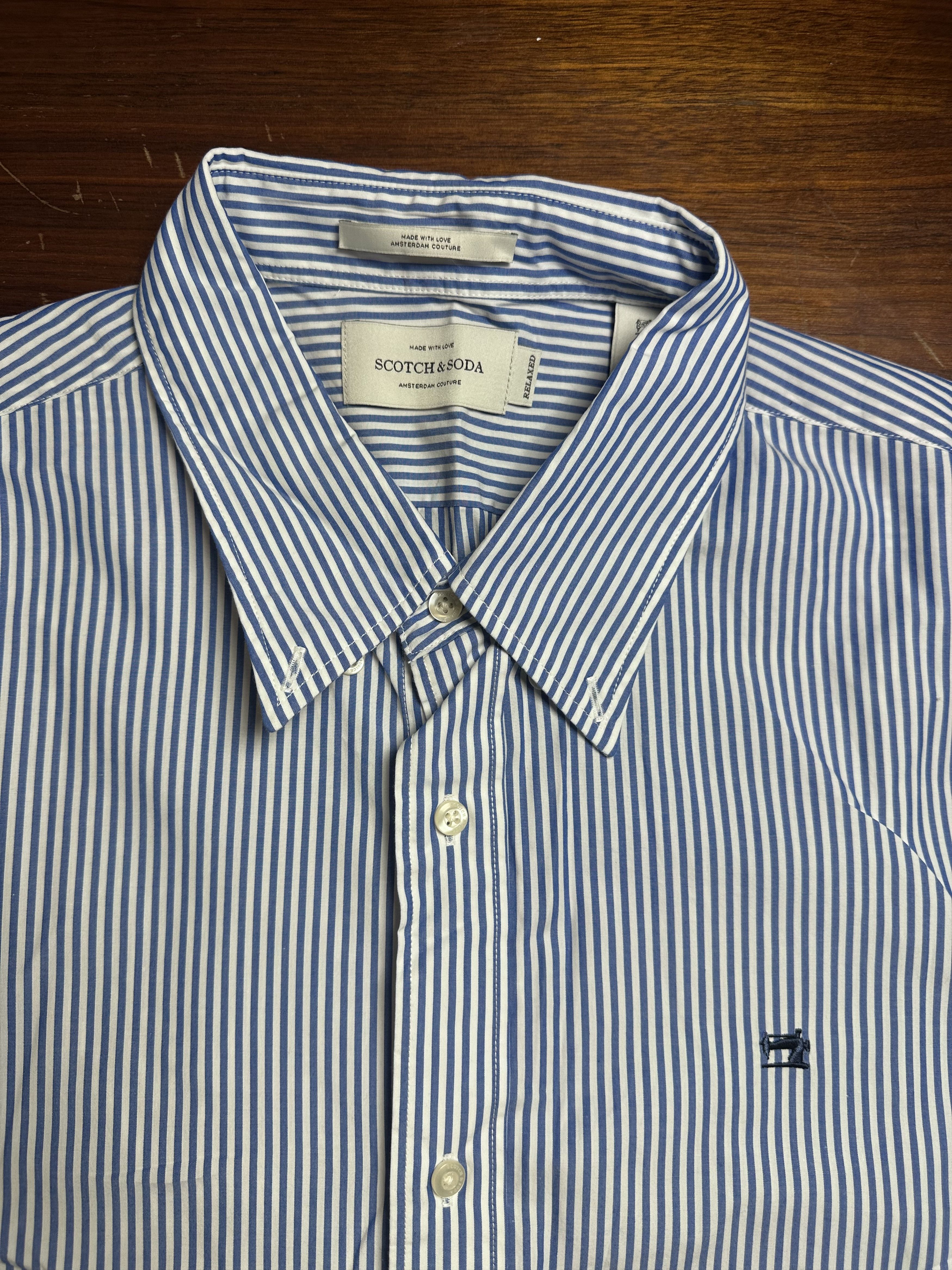 Scotch & Soda Scotch & Soda Stripe Relaxed Button Down Shirt XL Never Worn Size US XL / EU 56 / 4 - 4 Thumbnail
