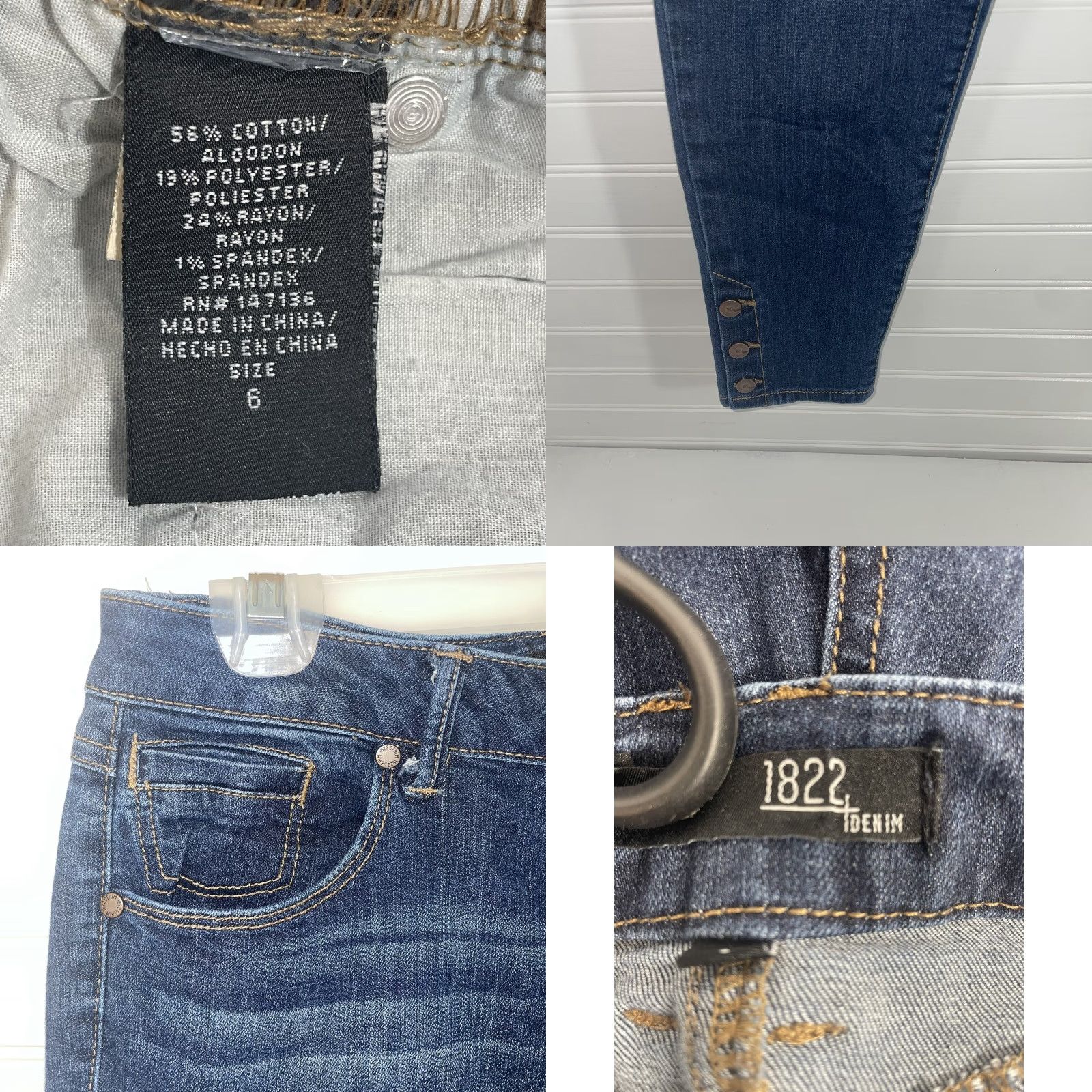 Vintage 1882 Denim Jeans Women Regular Size 6 Dark Wash 28 Waist 26 Inseam Skinny Style CJ8M1316E2 51504 Blue Denim Jeans Size 28" / US 6 / IT 42 - 10 Thumbnail