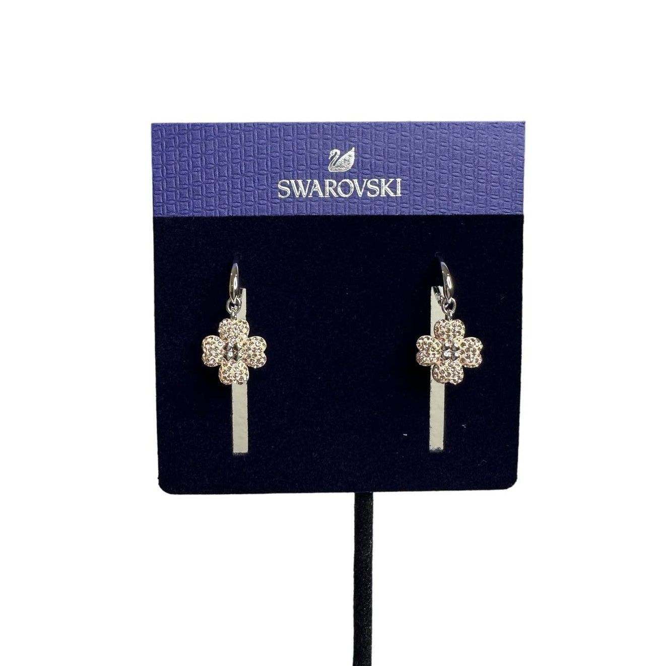 Swarovski Swarovski Latisha drop earrings Flower, Pink, Rhodium plated Size ONE SIZE - 1 Thumbnail