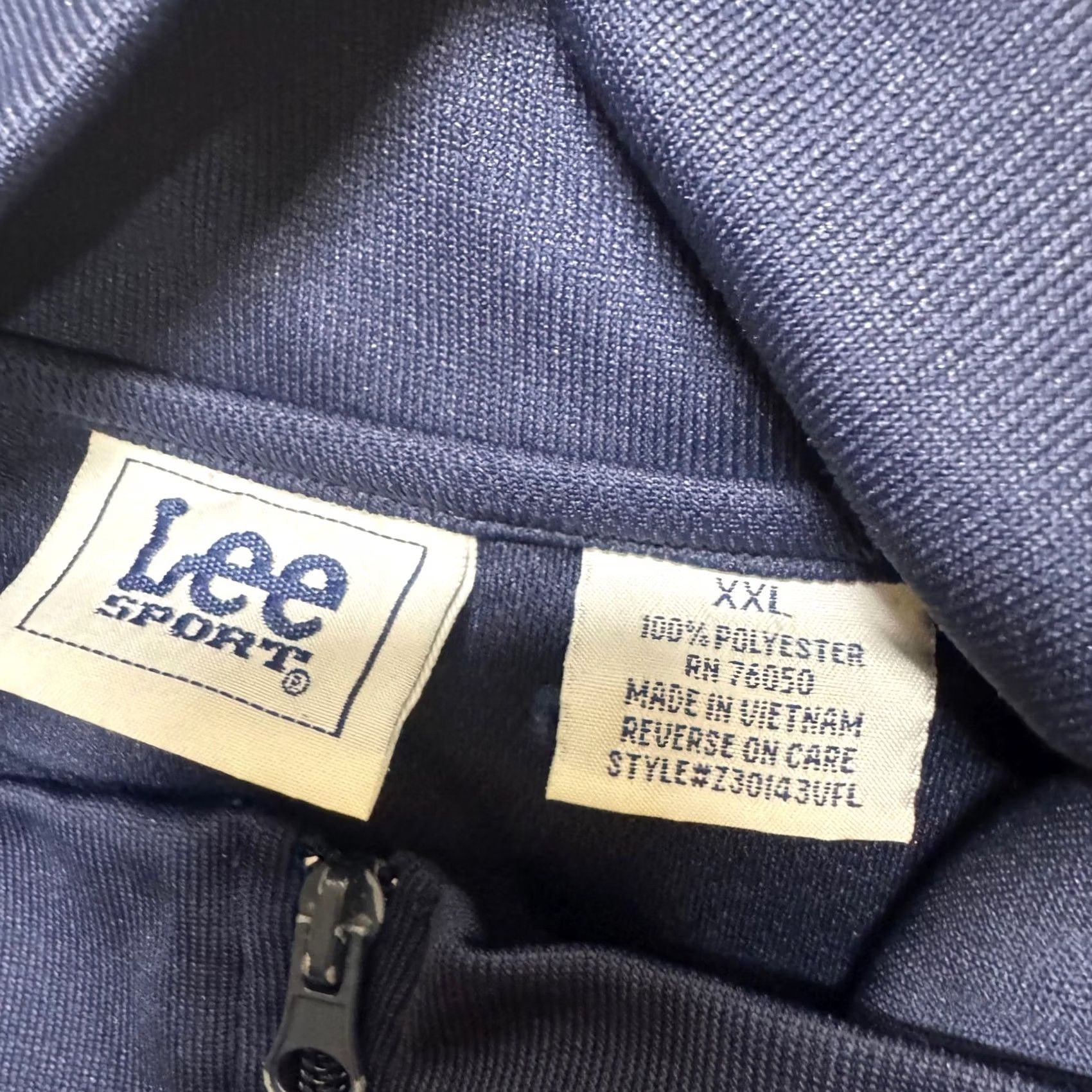Lee VINTAGE LEE Track Jacket Full-zip Men XXL Navy Blue Embroidered Striped Jacket Size US XXL / EU 58 / 5 - 3 Thumbnail