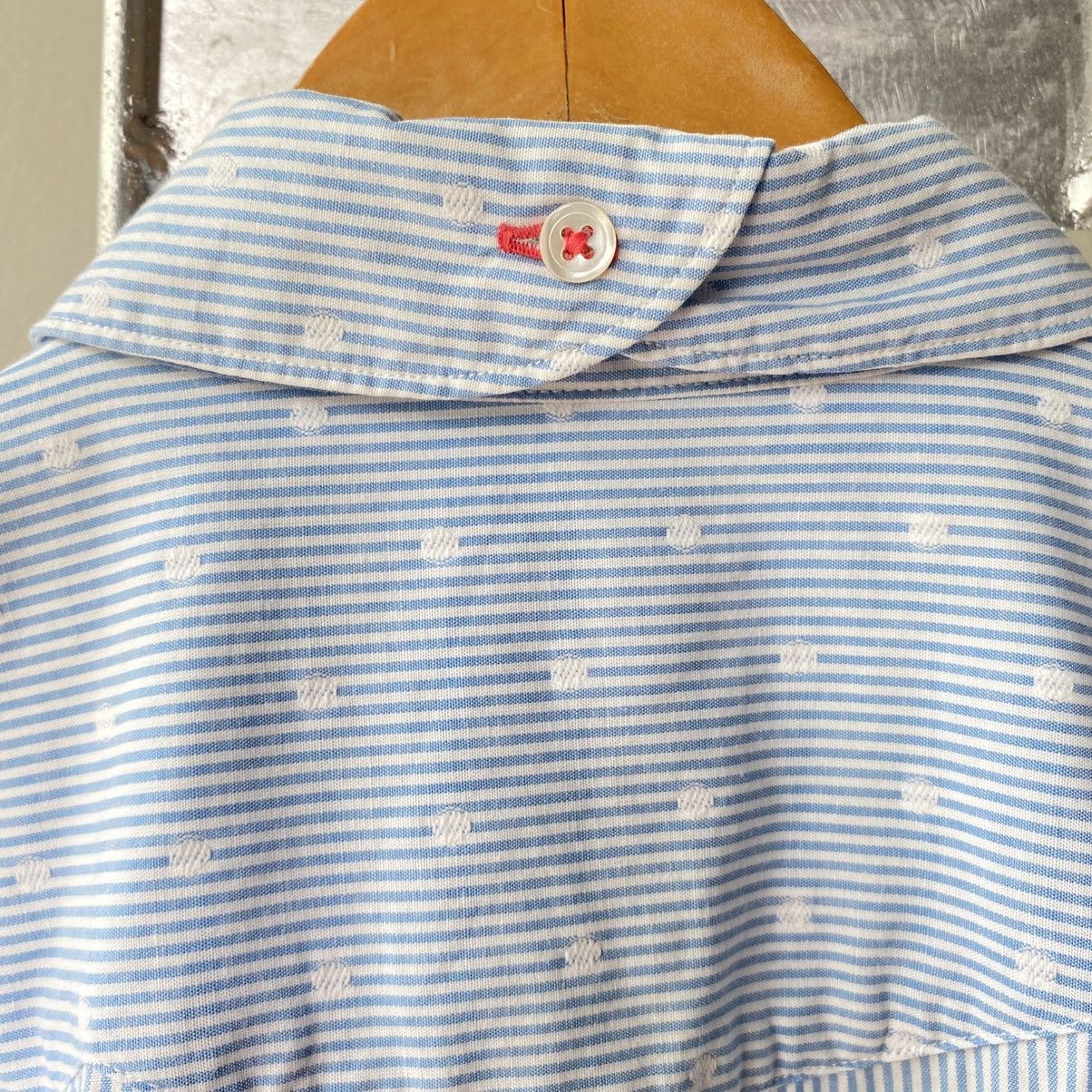 Frapbois FRAPBOIS Light Blue Stripe Polka Dot Shirt Size M / US 6-8 / IT 42-44 - 8 Thumbnail