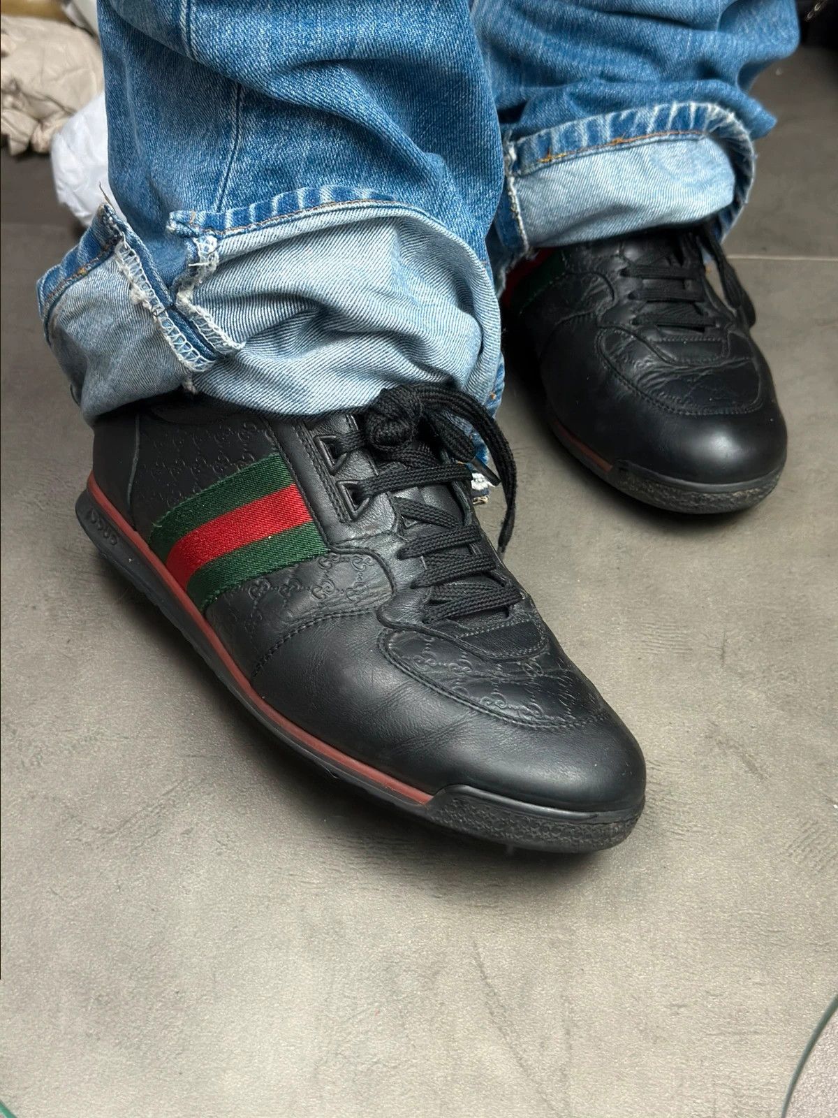Gucci Gucci low leather sneakers monogram vintage Size US 9 / EU 42 - 5 Thumbnail