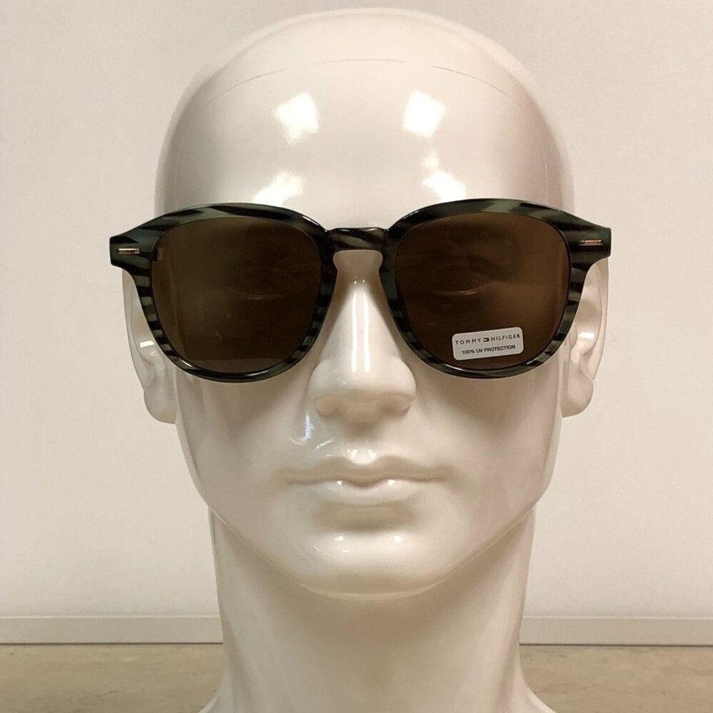 Tommy Hilfiger Tommy Hilfiger Round Frame Green Animal Print Sunglasses Size ONE SIZE - 1 Thumbnail