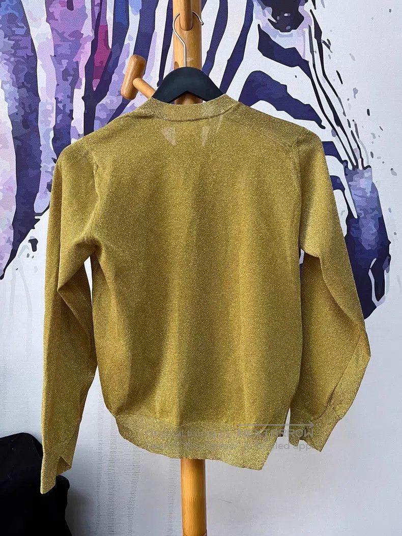 Comme des Garcons Comme Des Garcons Round neck gold thread cardigan Size S / US 4 / IT 40 - 3 Thumbnail