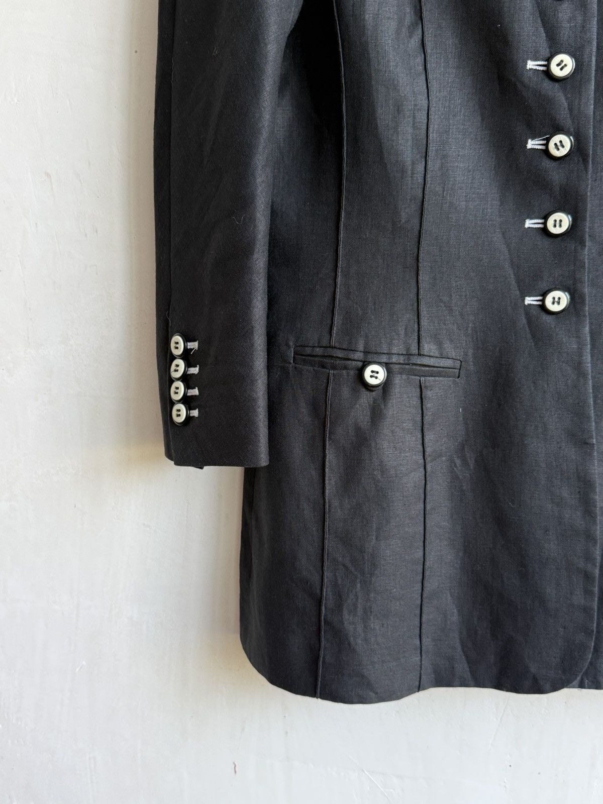 Fendi Vintage Fendi Black Buttons up linen blazer Size M / US 6-8 / IT 42-44 - 3 Thumbnail