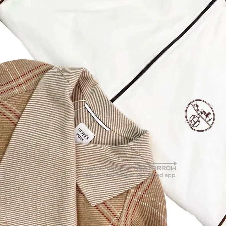 Hermes Hermes Khaki Check Cashmere Coat Size XS / US 0-2 / IT 36-38 - 3 Thumbnail