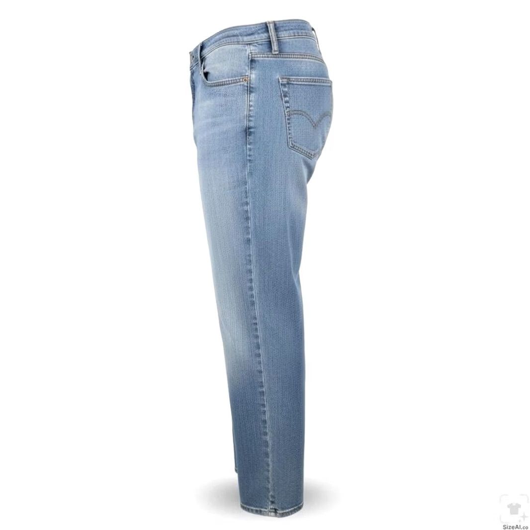 Levi's Levis 541 Jeans Mens 44x30 Blue Light Wash Tapered Athletic Denim Zip Fly Narrow Fit Logo Pockets Size US 44 / EU 60 - 3 Thumbnail