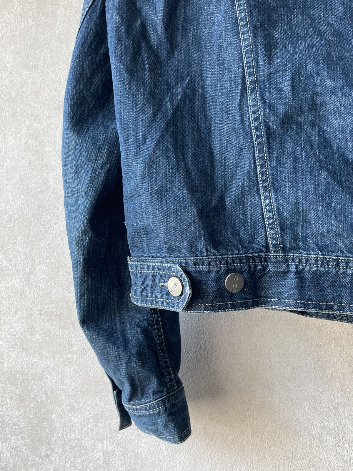 Kenzo 90s Vintage Kenzo Homme Distressed Denim Jacket Size US M / EU 48-50 / 2 - 13 Thumbnail