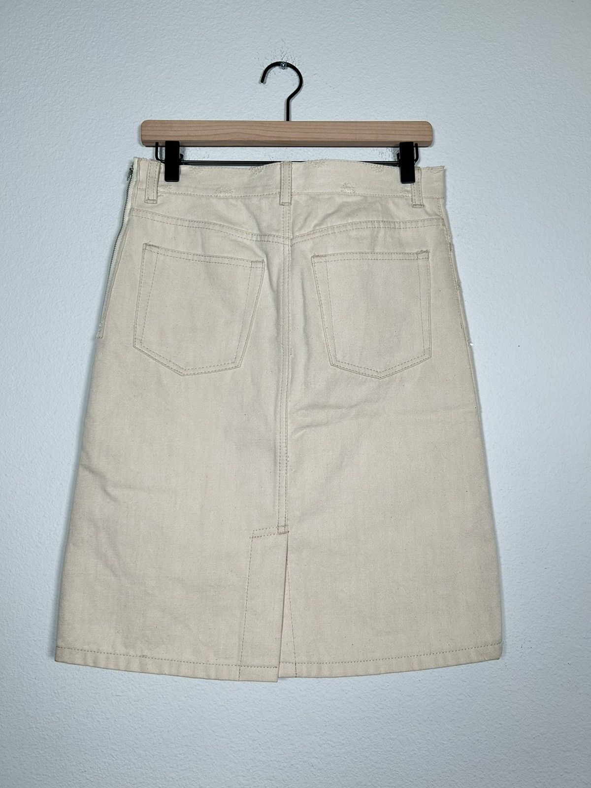 Comme des Garcons Distressed Polka Dot Denim Skirt Size 30" / US 8 / IT 44 - 3 Thumbnail