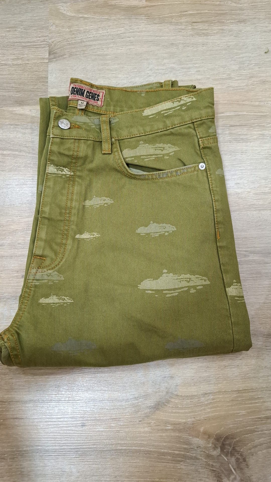 Corteiz Alcatraz Pattern Denim Jeans Khaki Size US 32 / EU 48 - 5 Thumbnail