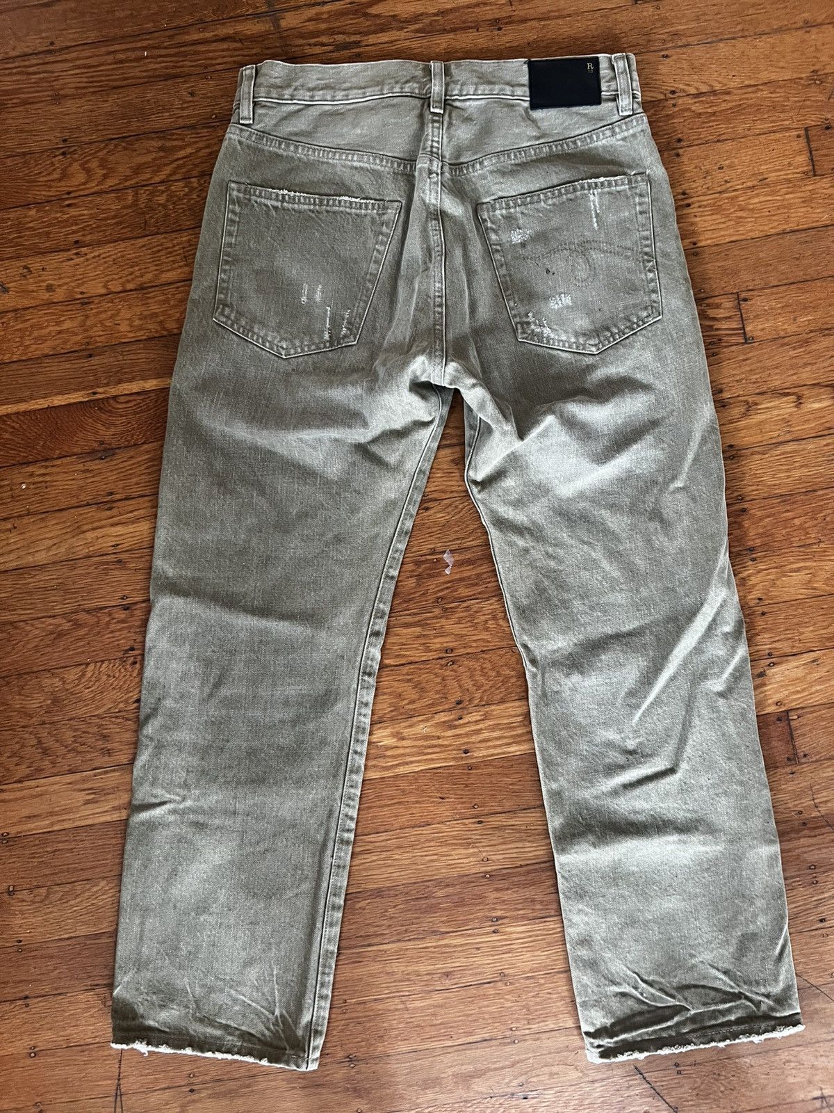 R13 R13 Boyfriend Jean Moss Green Size 26" / US 2 / IT 38 - 2 Thumbnail