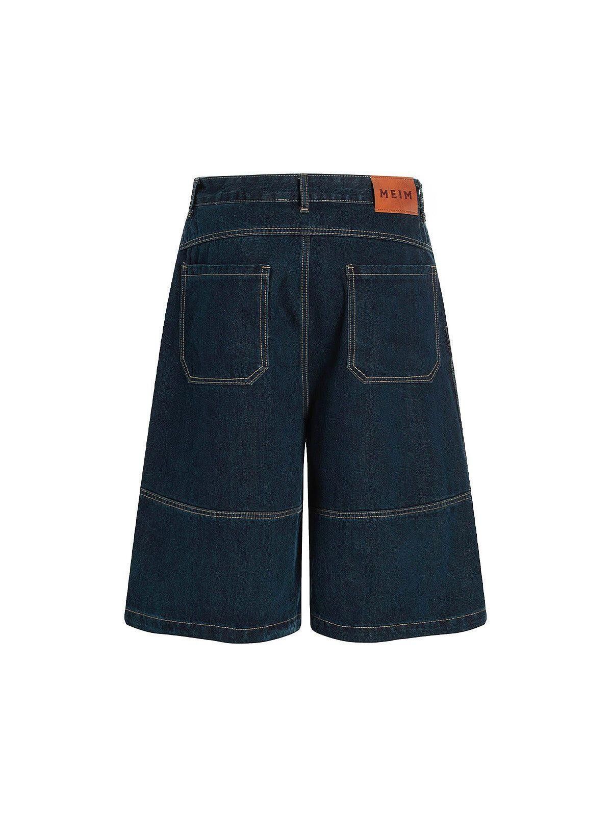 Jean Contrast Stitched Patch Pocket Denim Jorts Size US 32 / EU 48 - 12 Thumbnail