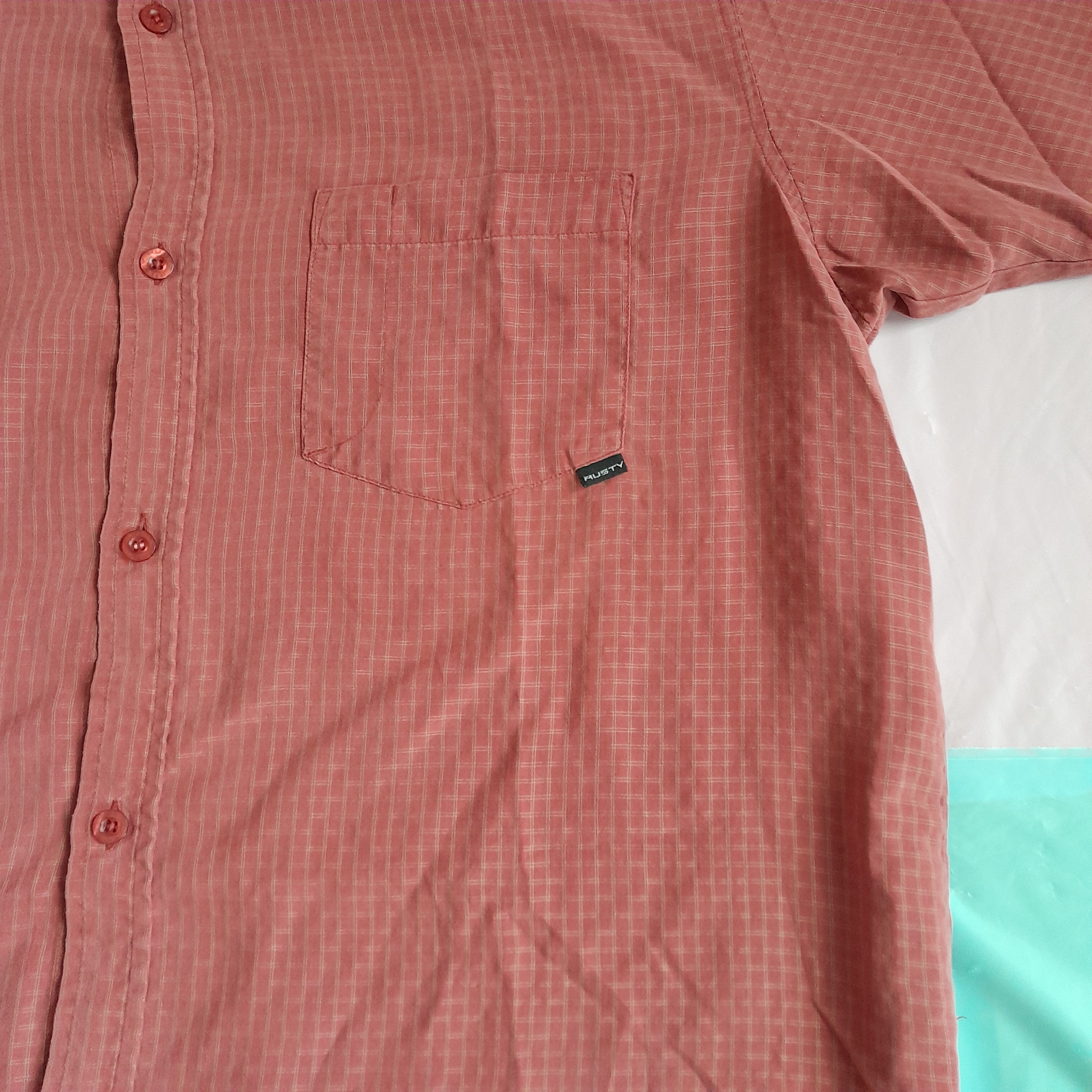 Rusty Rusty Men’s Button Up Short Sleeve Shirt Size US L / EU 52-54 / 3 - 3 Thumbnail