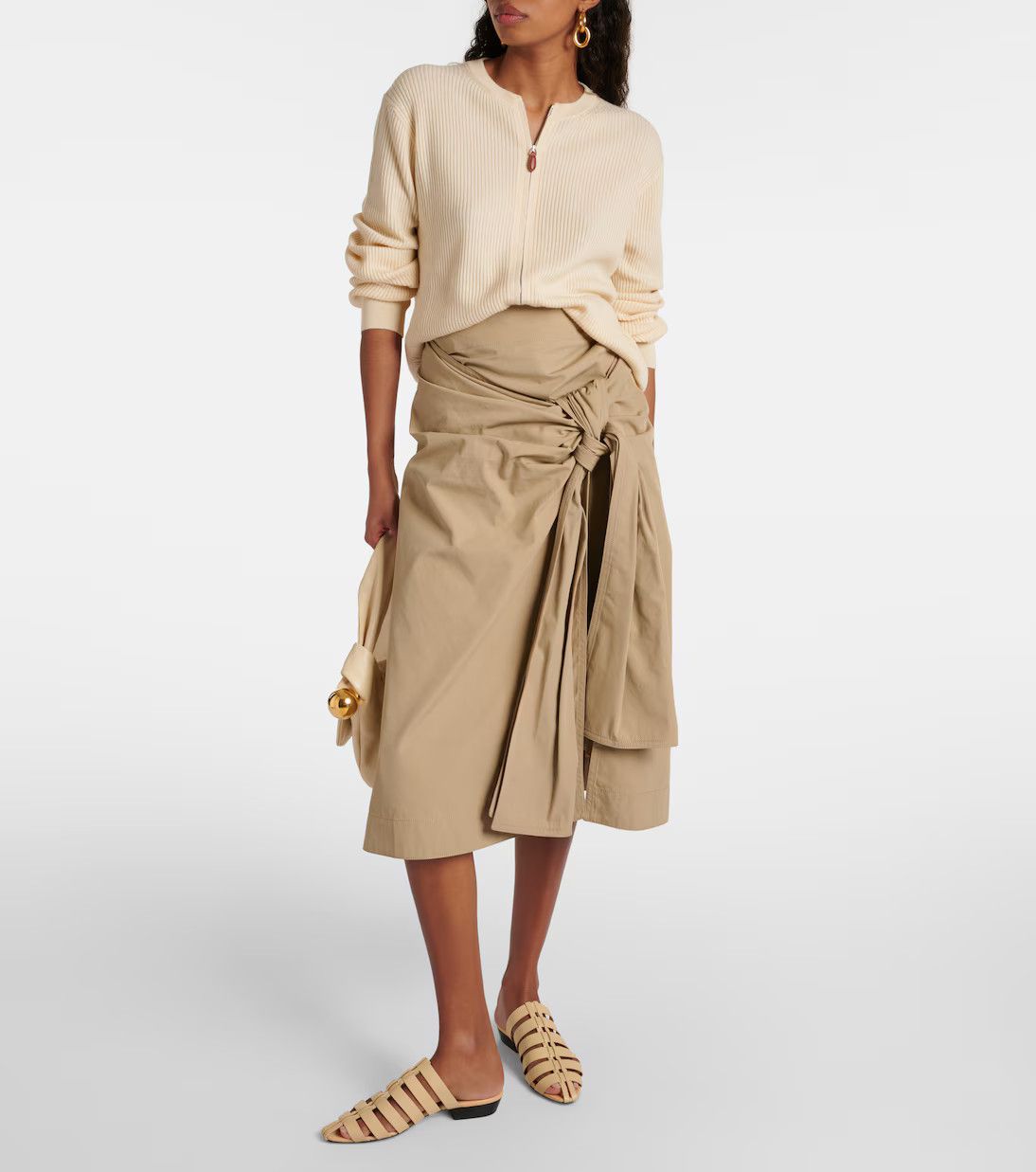 Loro Piana o1srvl11e0225 Kaede Leather Mules in Cream Size US 8 / IT 38 - 2 Thumbnail