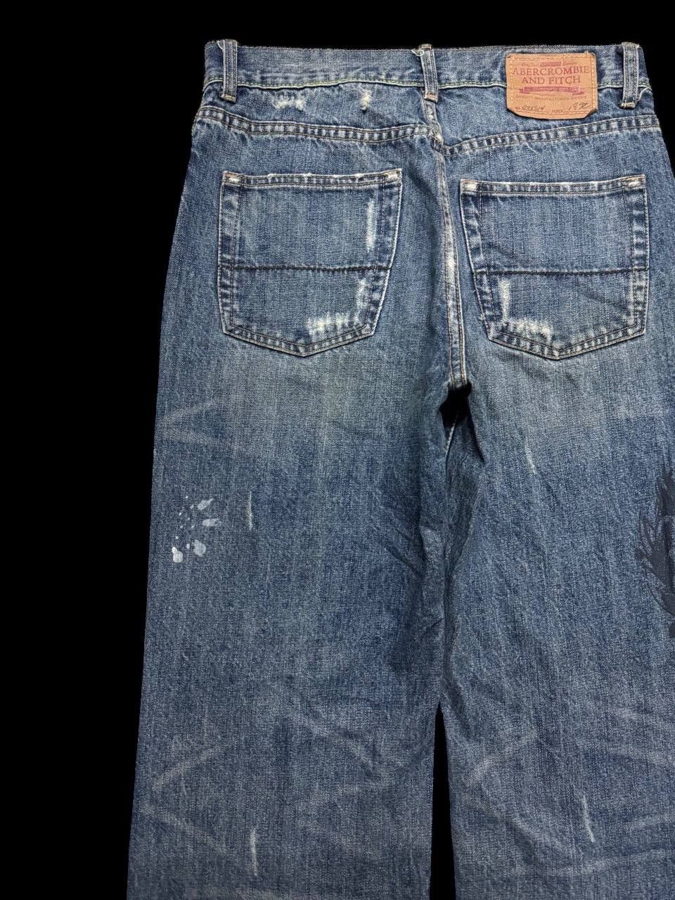 Abercrombie & Fitch BOOTCUT Sick Abrecrombie Mudwash Distress Tattoo Baggy Flare Size US 30 / EU 46 - 16 Thumbnail
