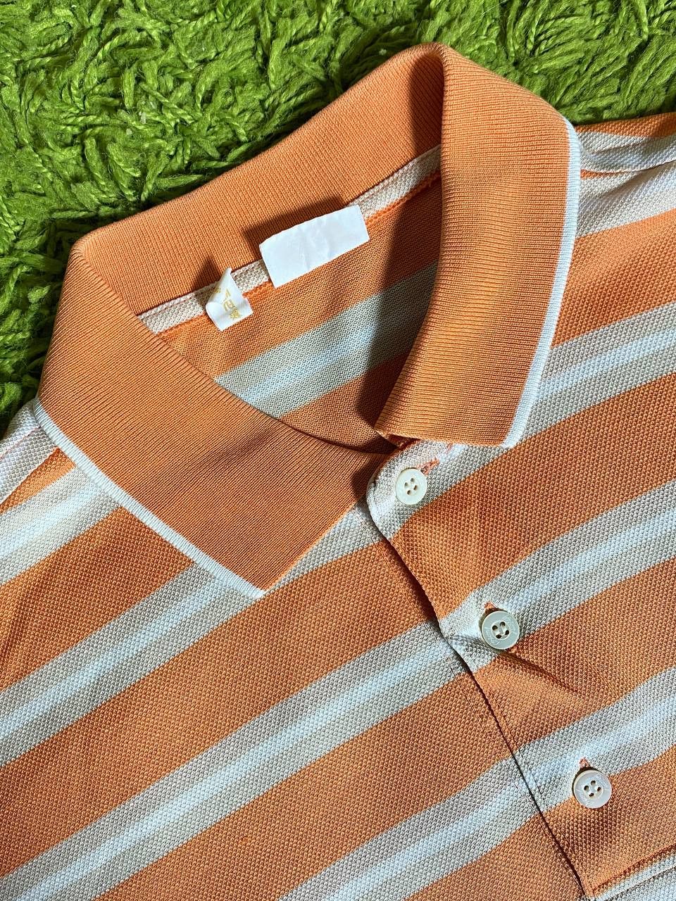 Brioni Brioni Classic Casual Logo Striped Cotton Polo T-Shirt Tee Size US XL / EU 56 / 4 - 5 Thumbnail