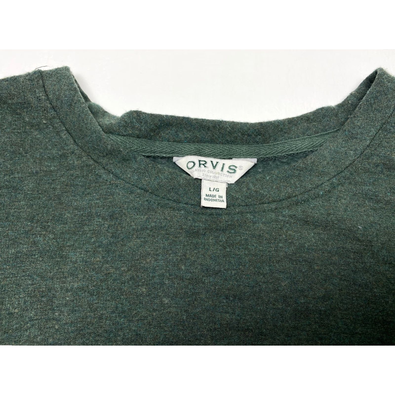 Orvis Orvis Sweatshirt Mens Large L Green Pullover Crew Long Sleeve Fleece Forest 7749 Size US L / EU 52-54 / 3 - 5 Thumbnail