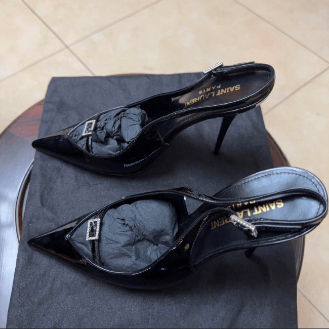 Saint Laurent Paris YSL Stiletto Heels Size US 7 / IT 37 - 1 Thumbnail