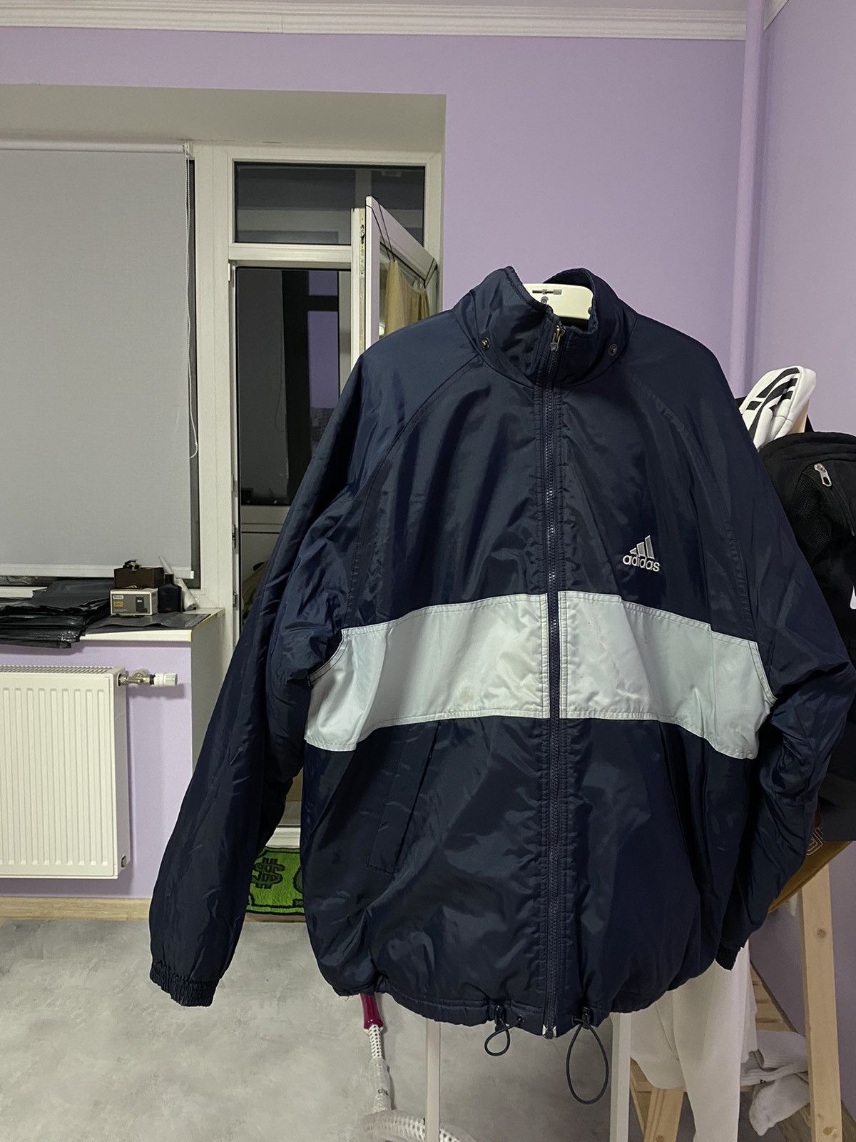 Adidas × Vintage 🥷🏻Vintage 90s Adidas Puffer Jacket BIG LOGO Size US M / EU 48-50 / 2 - 11 Thumbnail