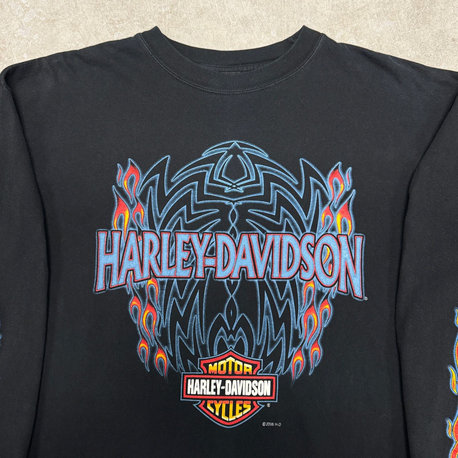 Harley Davidson Vintage Harley Davidson Flame Longsleeve Size US XL / EU 56 / 4 - 3 Thumbnail