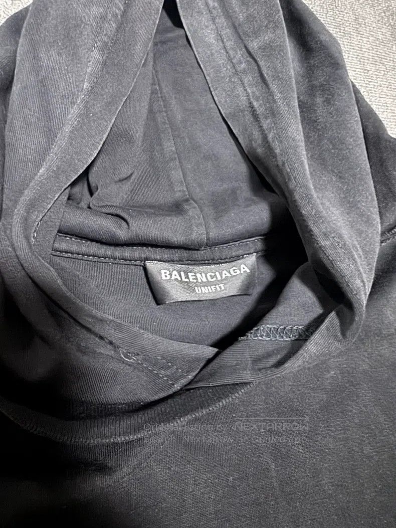 Balenciaga Balenciaga Fake Two Piece Hooded Sweatshirt Black Washed D Size US S / EU 44-46 / 1 - 3 Thumbnail