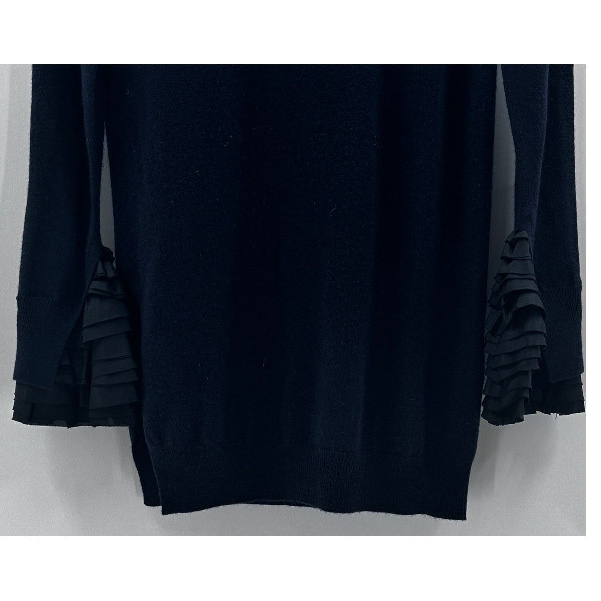 3.1 Phillip Lim 3.1 Philip Lim Coquette Navy Blue Black Ruffle Sweater Small Size S / US 4 / IT 40 - 5 Thumbnail