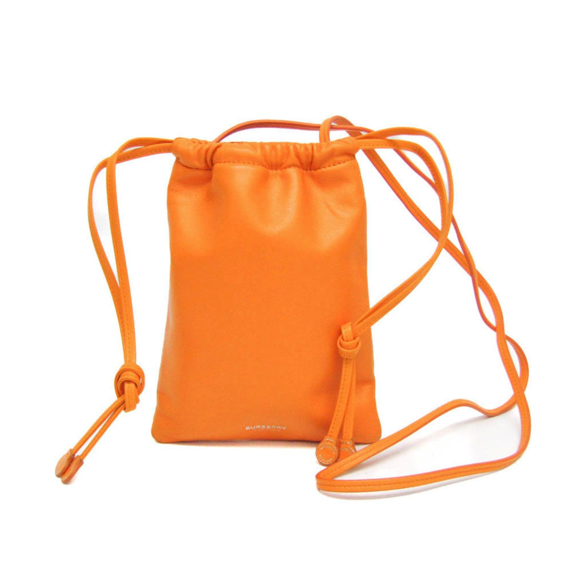 Burberry Burberry Smartphone Bag Women's Leather Shoulder Bag Orange Size ONE SIZE - 1 Thumbnail