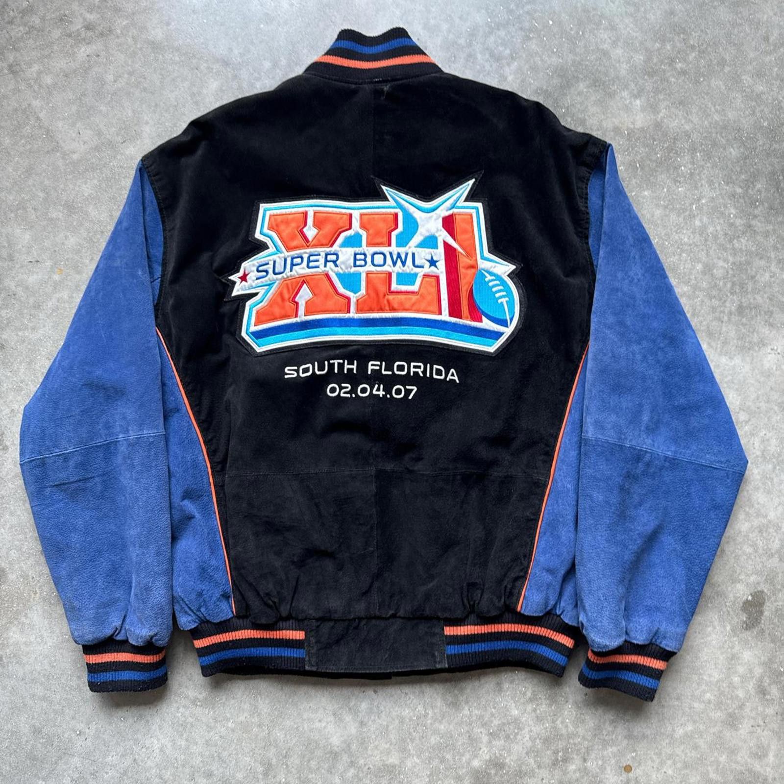NFL South Florida Super Bowl 2007 XLI Vintage Y2k Varsity Jacket Size US L / EU 52-54 / 3 - 2 Thumbnail