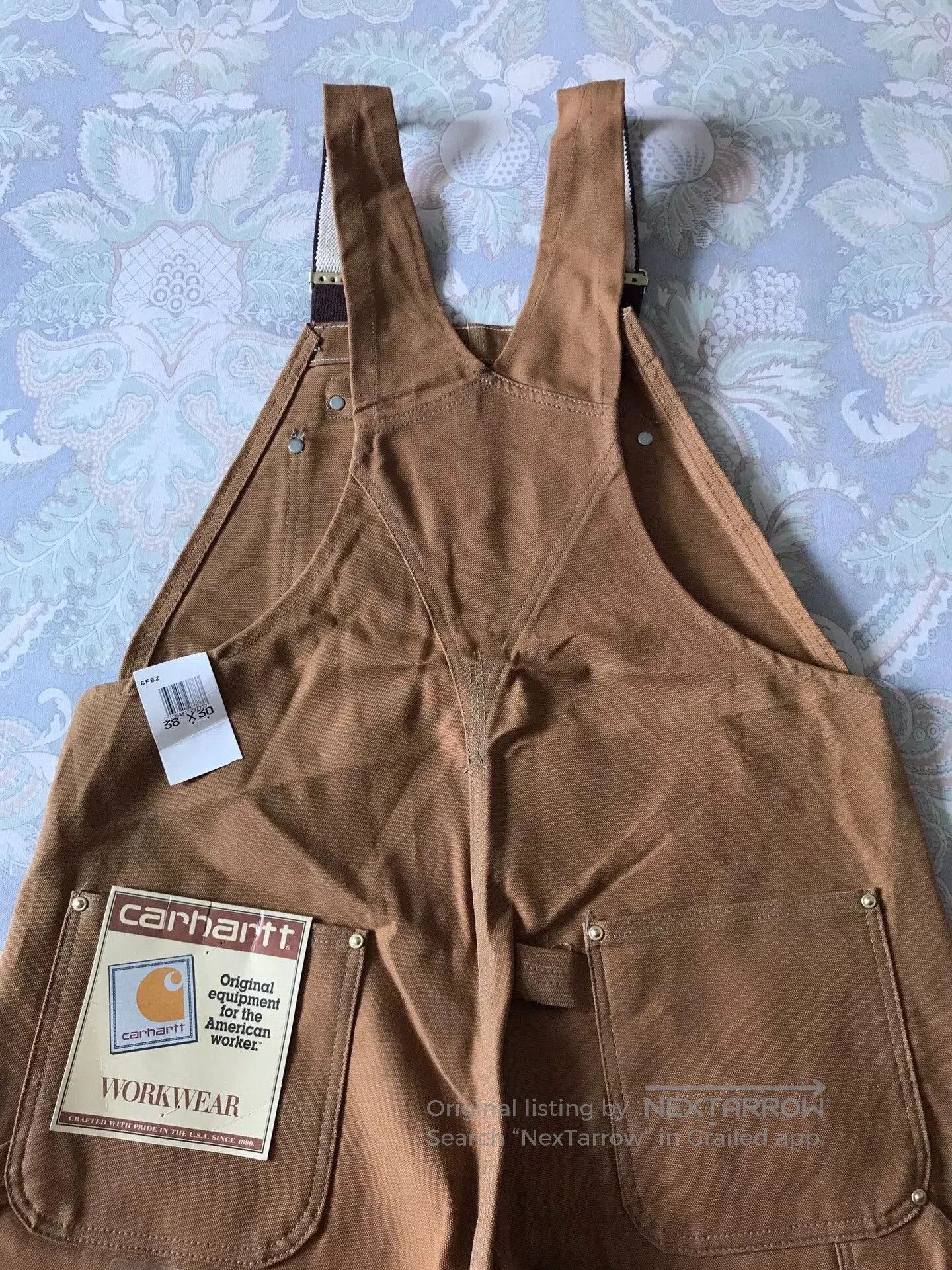 Carhartt Carhartt 6FBZ R05 Brown Bib Overalls W38L30. Size US 38 / EU 54 - 2 Thumbnail