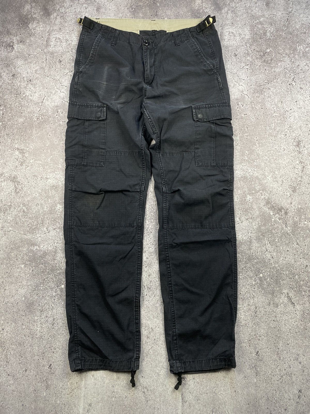Carhartt × Dickies × Vintage VINTAGE CARHARTT CARGO BAGGY PANTS FADED BLACK 00s Size US 32 / EU 48 - 4 Thumbnail