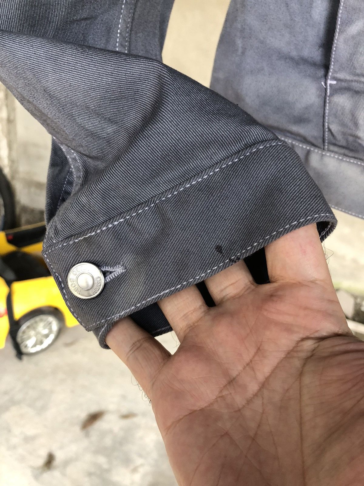Hugo × Hugo Boss Hugo Distressed Denim Unique Colour Dye Jacket Size US XL / EU 56 / 4 - 8 Thumbnail