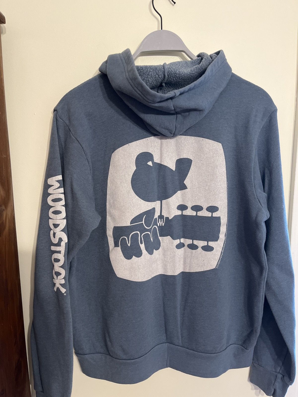 Vintage Woodstock hoodie zip front in large blue Size US L / EU 52-54 / 3 - 1 Thumbnail