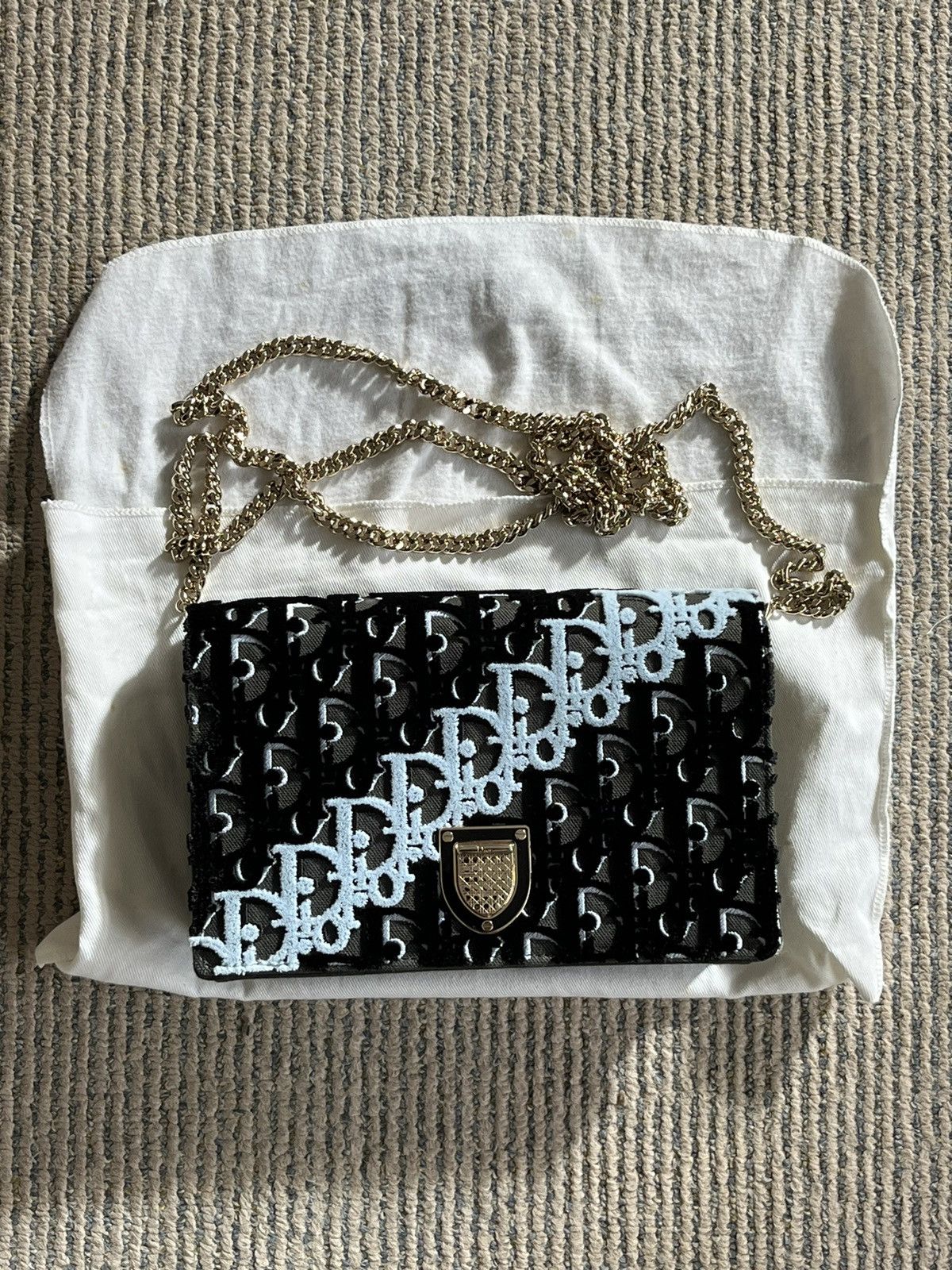 Diorama Velvet Oblique Wallet On Chain