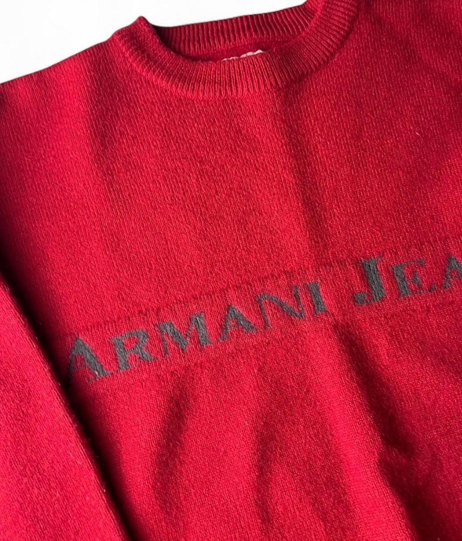 Armani 💫🌹90S RARE ARMANI JEANS WOOL SWEATER VINTAGE MASSIMO OSTI Size US XS / EU 42 / 0 - 4 Thumbnail