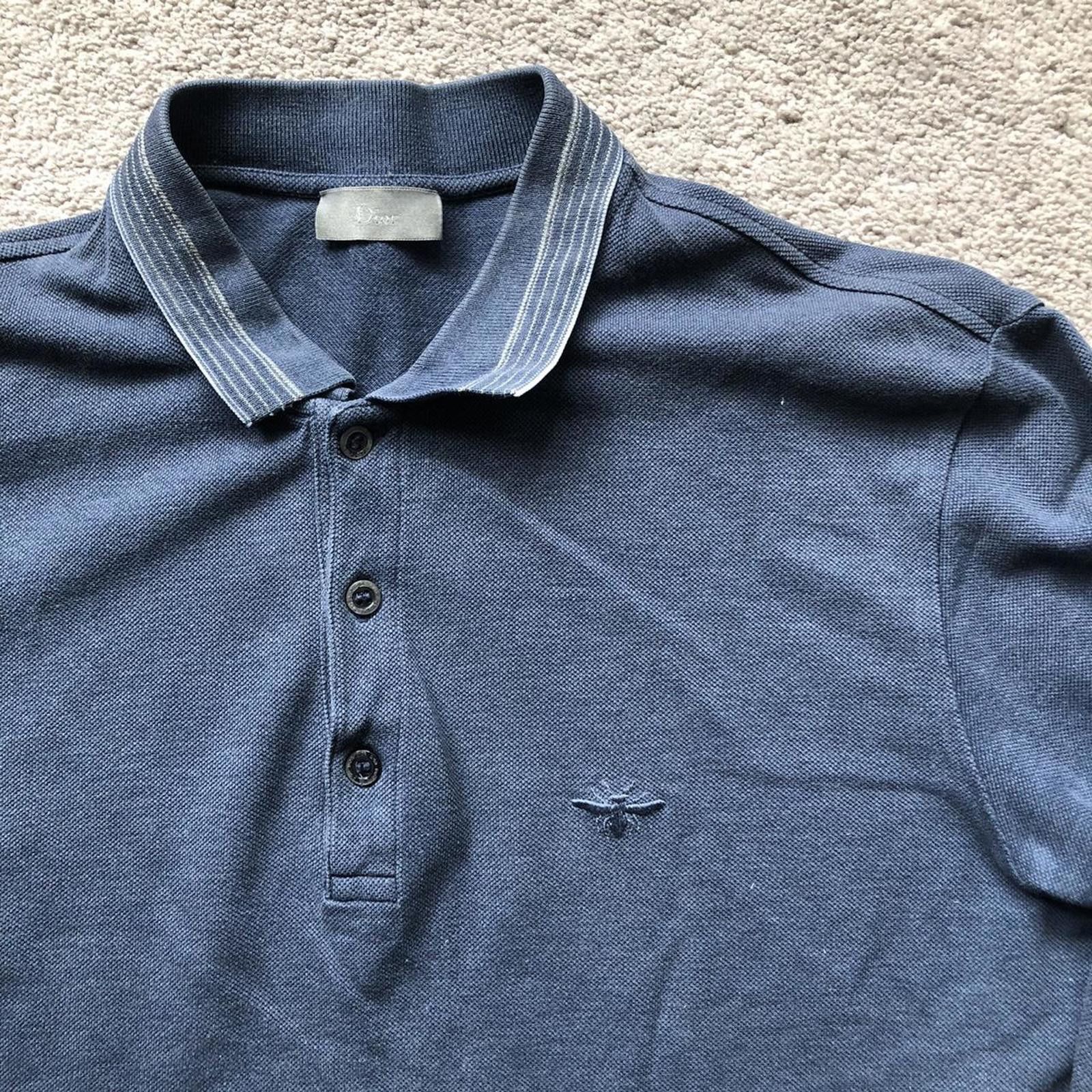 Dior Dior Homme Longsleeve Bee Polo Shirt Size US M / EU 48-50 / 2 - 2 Thumbnail