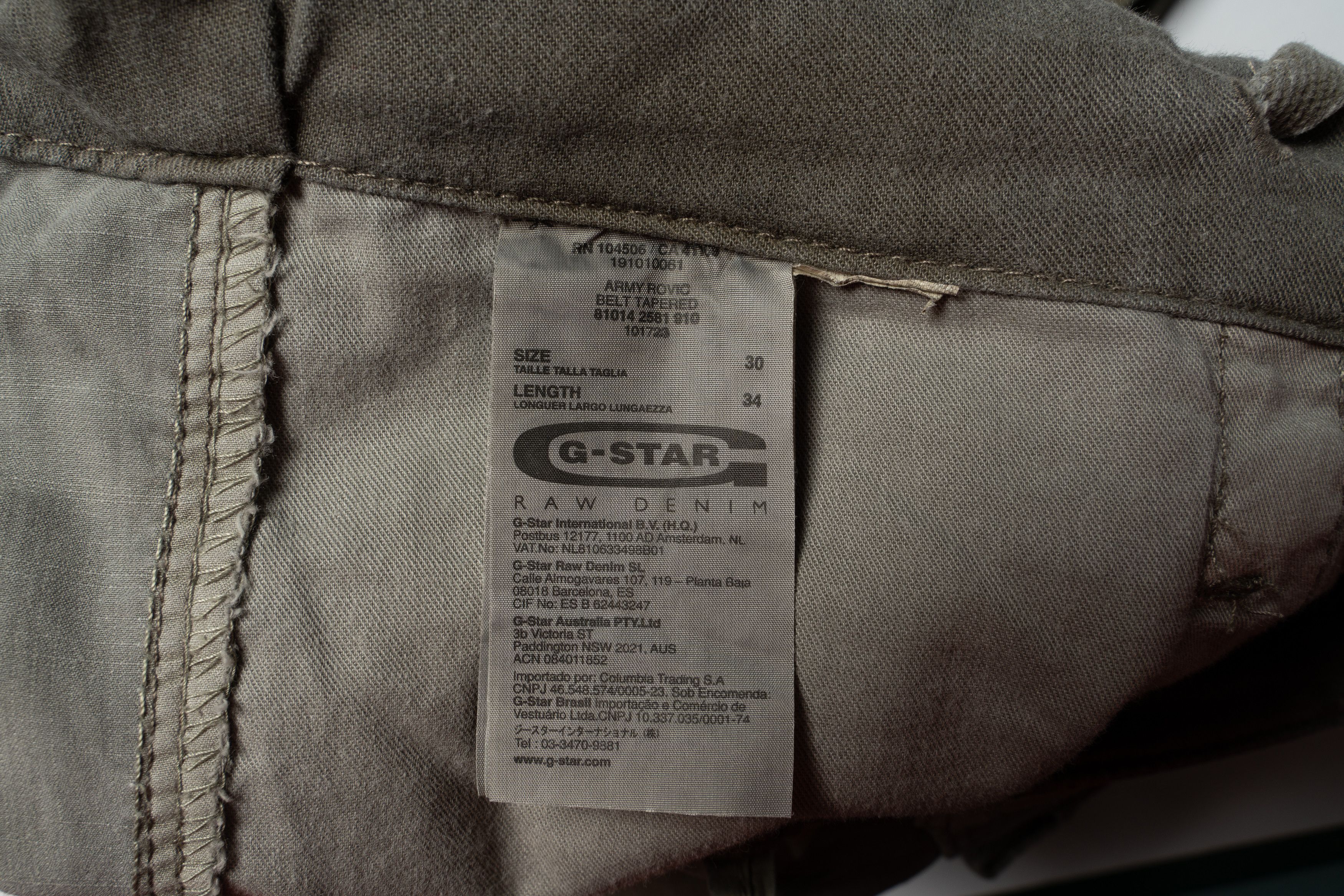 G-Star 🔵G-STAR RAW Vtg Army Rovic Belt Tapered Cargo Camo Pants Size US 30 / EU 46 - 11 Thumbnail