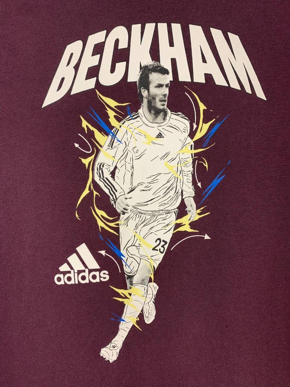 Vintage Adidas David Beckham Graphic T-Shirt – Vintage Style Footbal Size US L / EU 52-54 / 3 - 2 Thumbnail