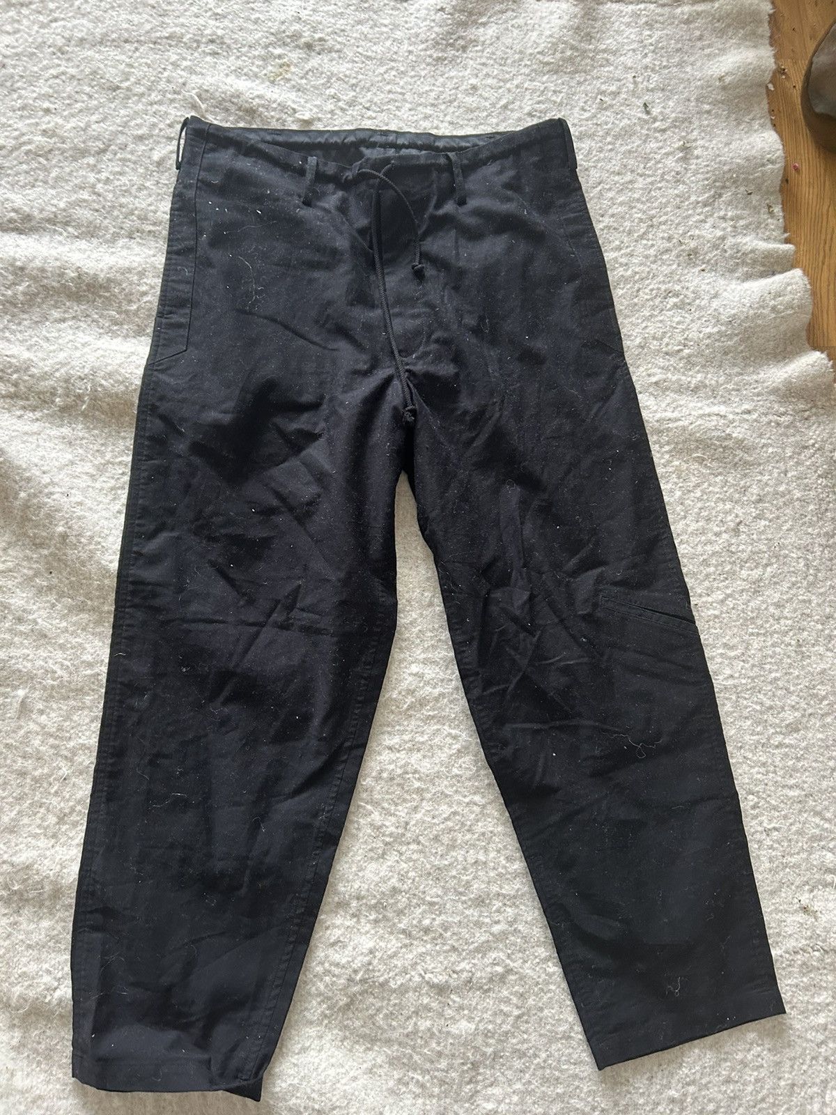 Jean Yohji Yamamoto Homme Gris Taille 40 - Coupe Droite, Coton, Excellent état (occasion)