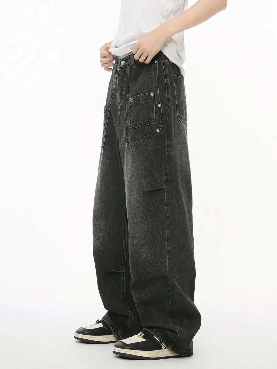 Japanese Brand Retro patchwork pocket high street jeans Size US 32 / EU 48 - 2 Thumbnail
