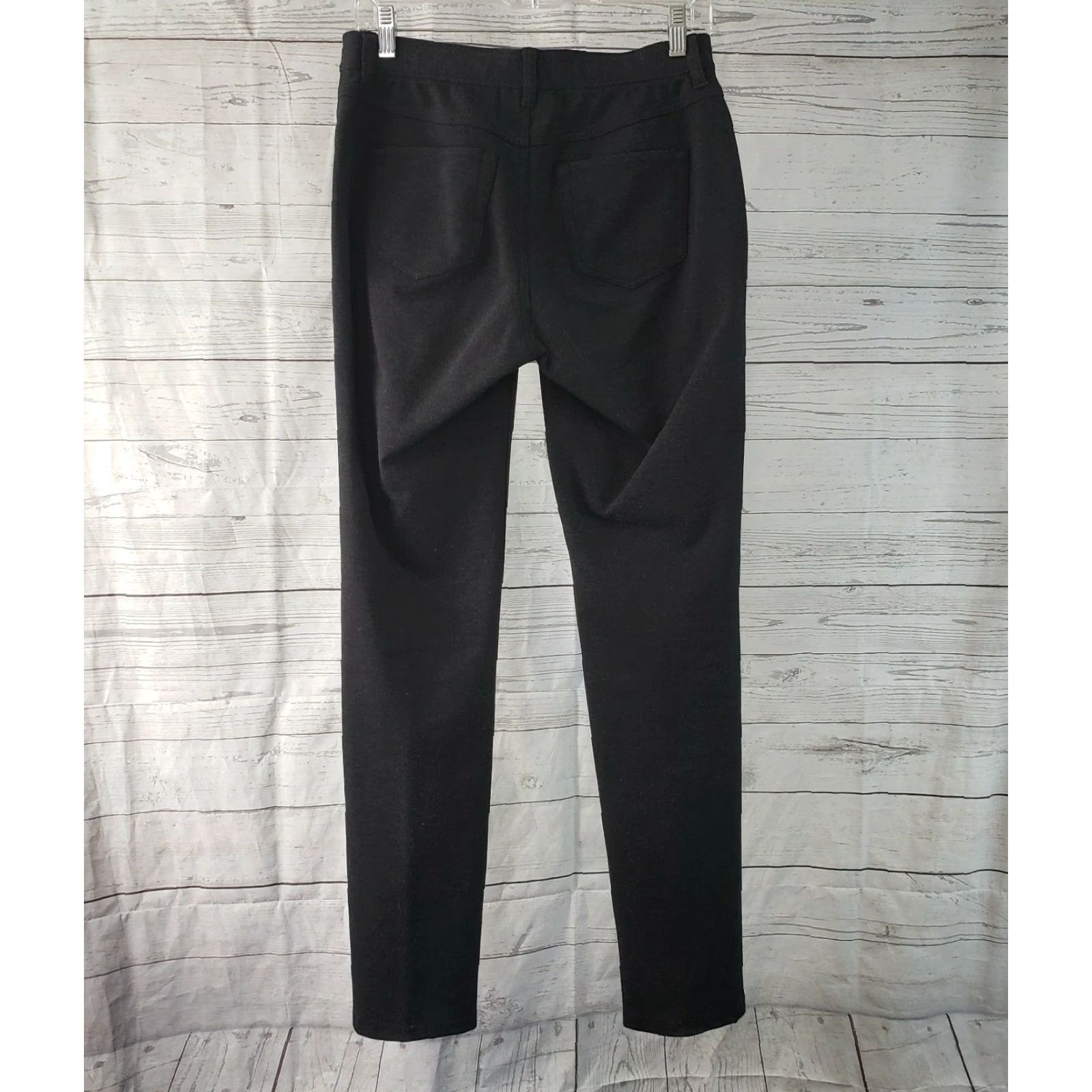 Vintage Chico's Womens Ponte Knit Skinny Pants Sz 4 Gray Mid Rise Rayon Blend Dress Pants Jeans Trousers Skinny N/A Womens Size 27" / US 4 / IT 40 - 2 Thumbnail
