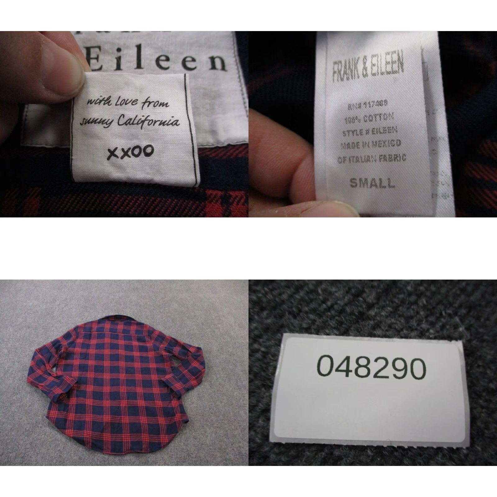 Frank & Eileen Frank Eileen Shirt Womens S Red Blue Plaid Flannel Casual Oversized Loose Size S / US 4 / IT 40 - 8 Thumbnail