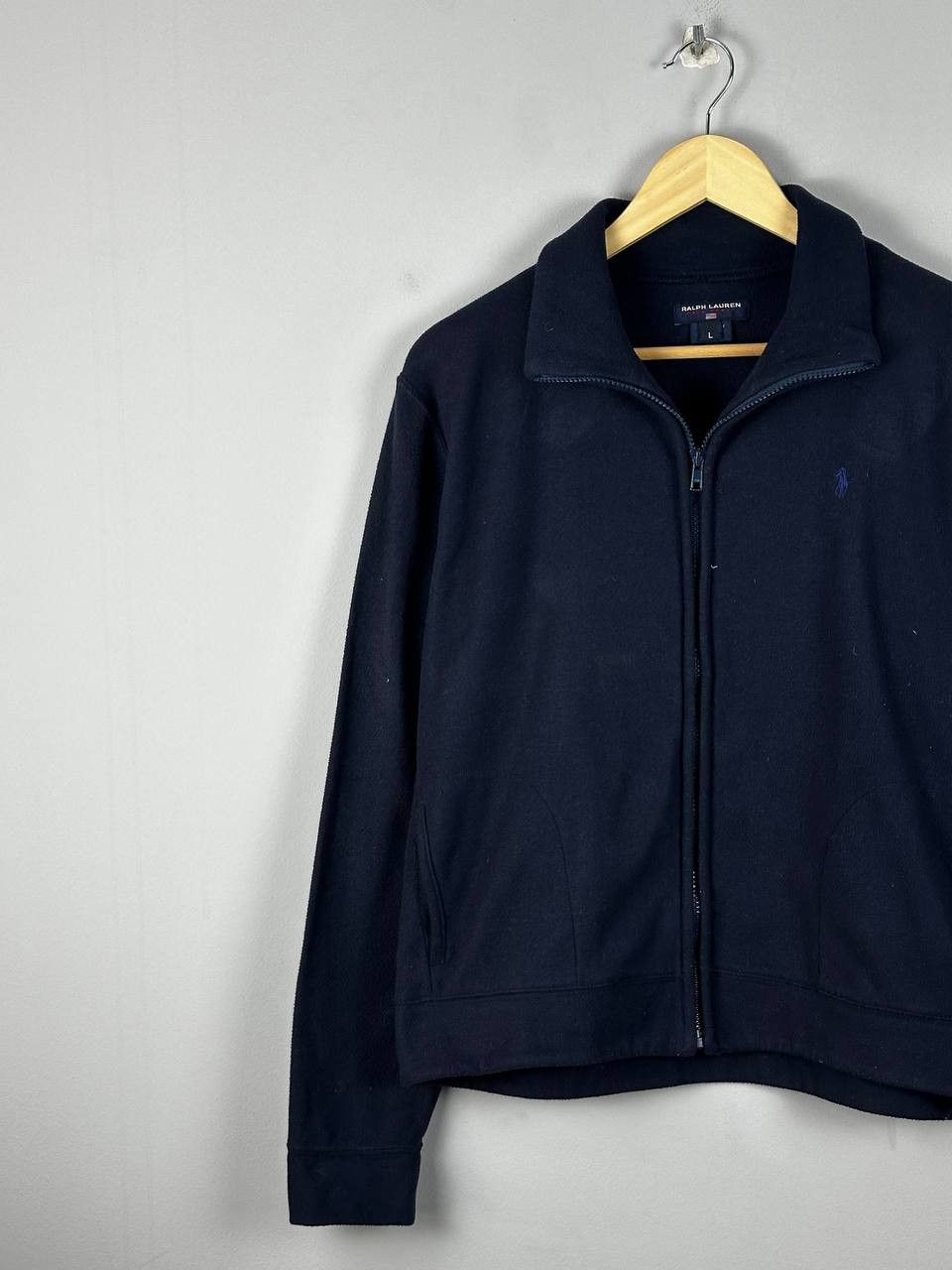 Polo Ralph Lauren Vintage Polo Ralph Lauren Navy Fleece Small Logo Size L / US 10 / IT 46 - 2 Thumbnail