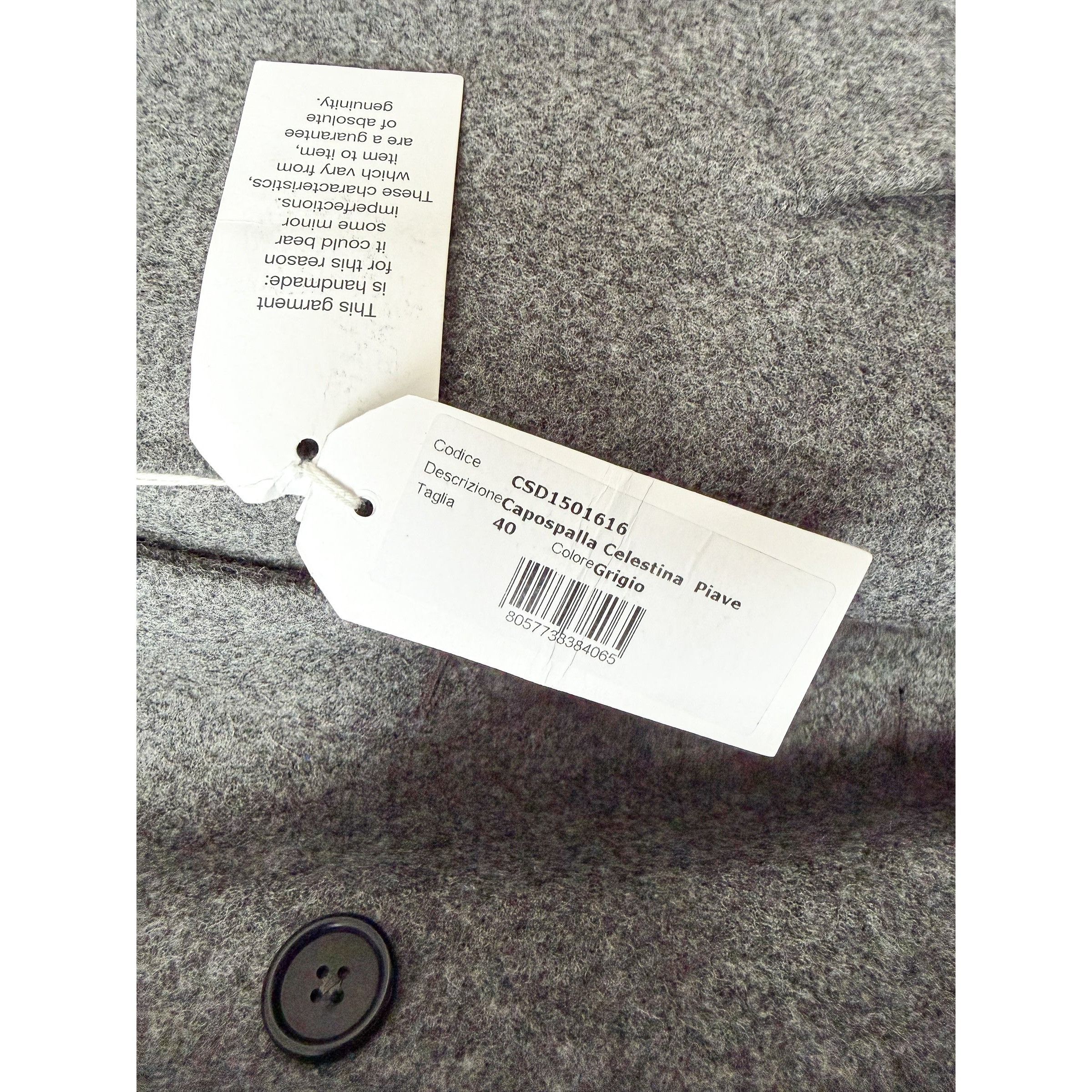 Barena Barena Grey Double Breasted Gazabin Granelo Coat Size US L / EU 52-54 / 3 - 5 Thumbnail