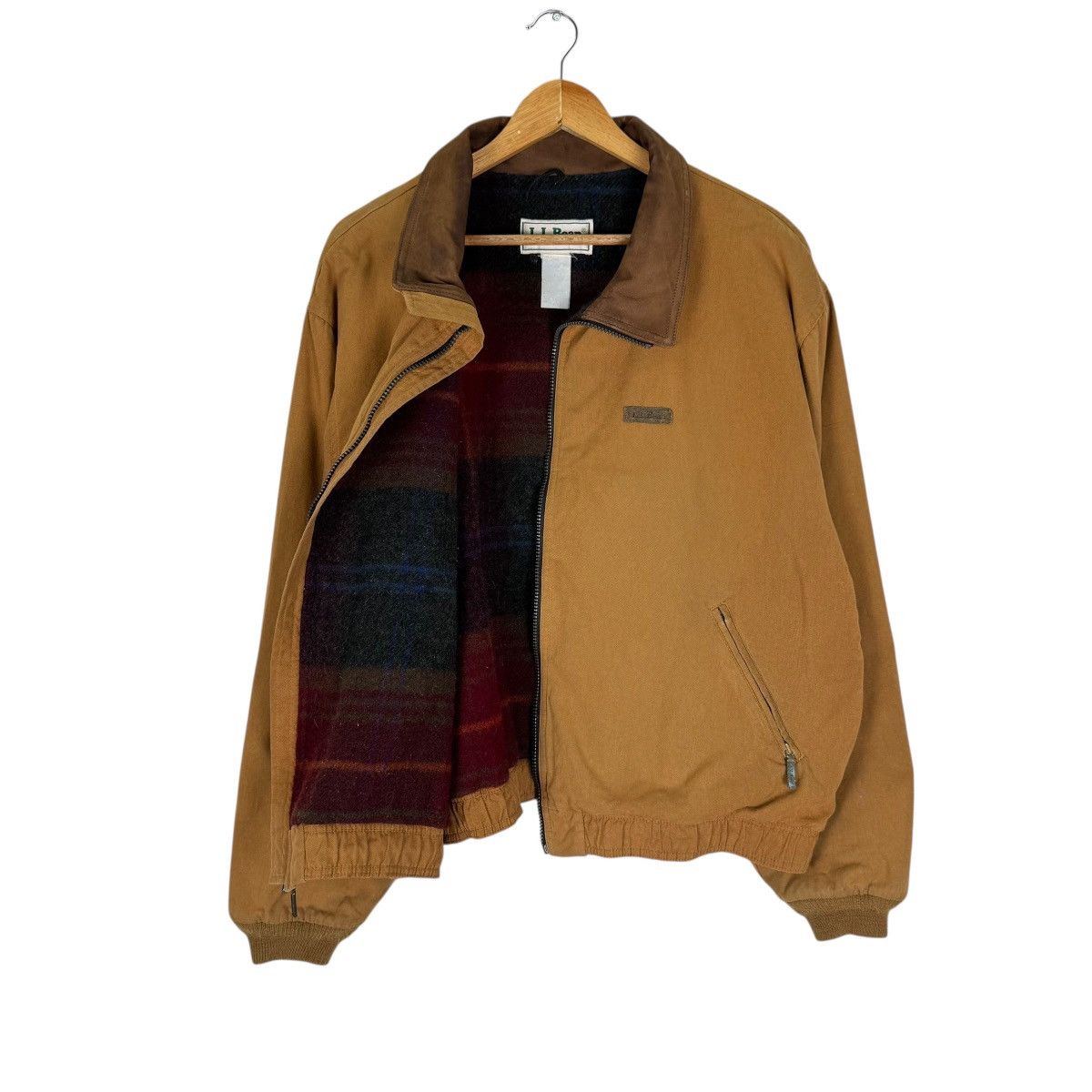 L.L. Bean ☀️LL BEAN LEATHER COLLAR CHORE JACKET Size US XL / EU 56 / 4 - 7 Thumbnail