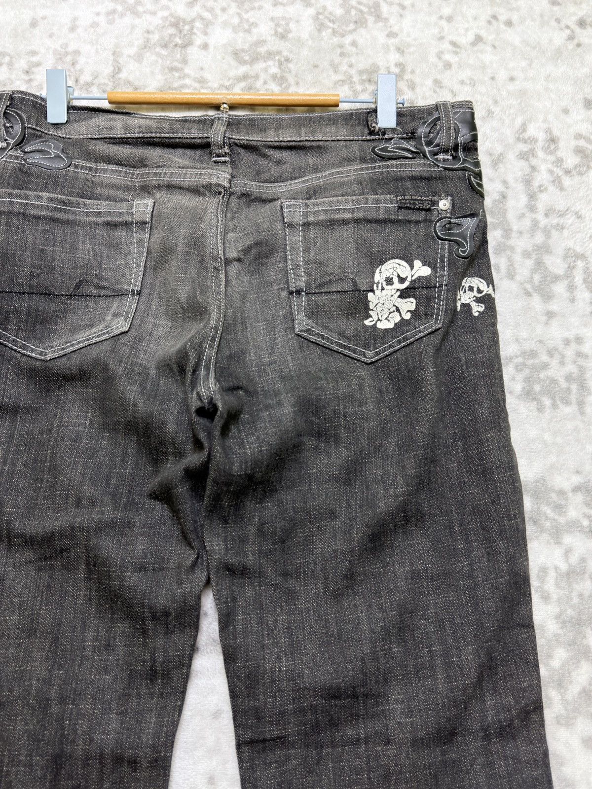 7 For All Mankind VINTAGE FLARED FOR ALL MANKIND 7 ☠️ PATCHES DENIM Size US 34 / EU 50 - 13 Thumbnail